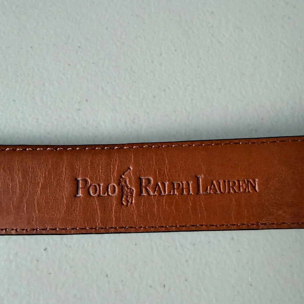 Polo Ralph Lauren Belt Size 40 Black Italian Saddle Leather 2110292-001